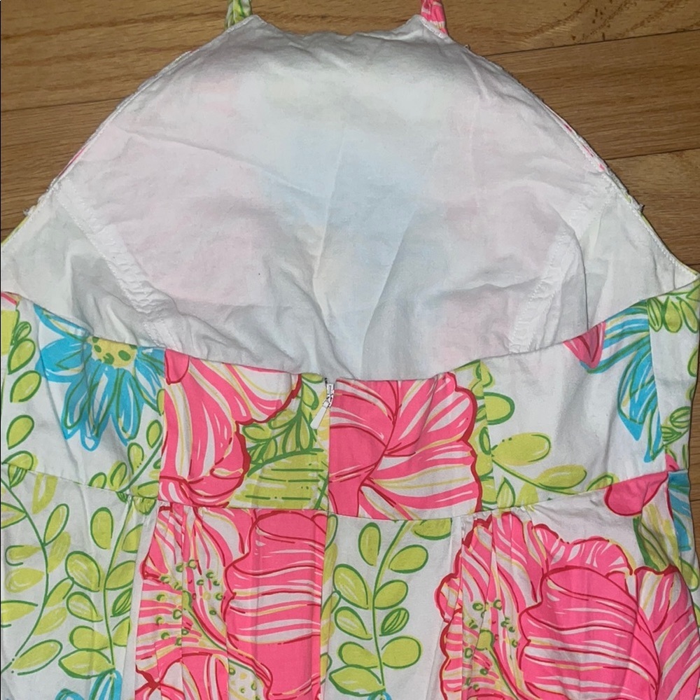 Lilly Pulitzer Pink and Blue Halter Sundress Resort Wear - Picture 5 of 7